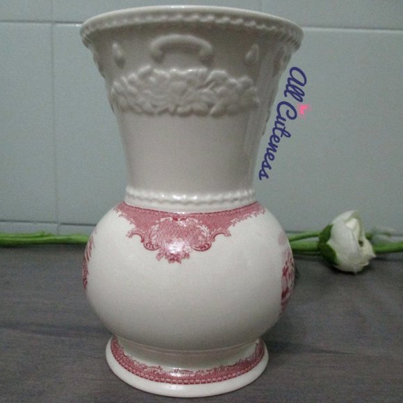 Vtg Johnson Bros Old Britain Castles Small Floral Vase - Picture 4 of 9